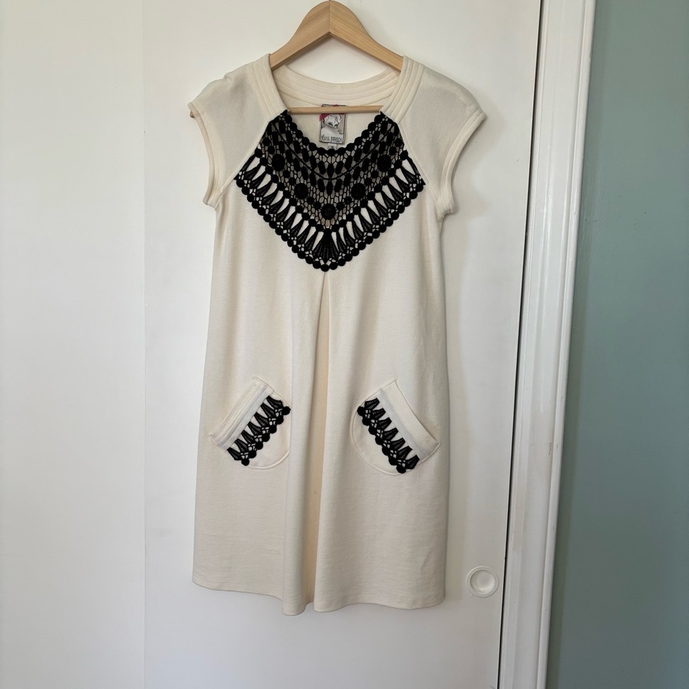 Elegant Cream and Black Dress